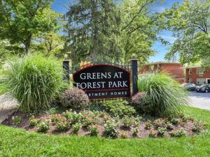 Greens at Forest Park sign