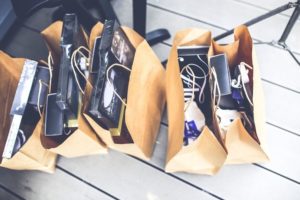 Full shopping bags from Gloucester Premium Outlets