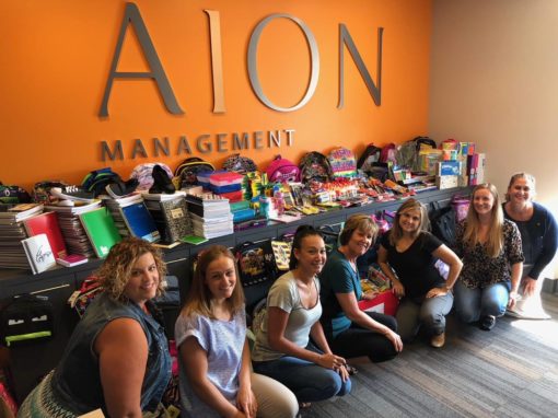 September 8, 2018: AION Gives Back Completes Successful Back to School Supply Drive