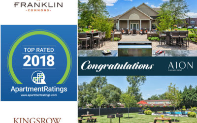 AION Wins Apartment Ratings’ Top Rated Community of 2018